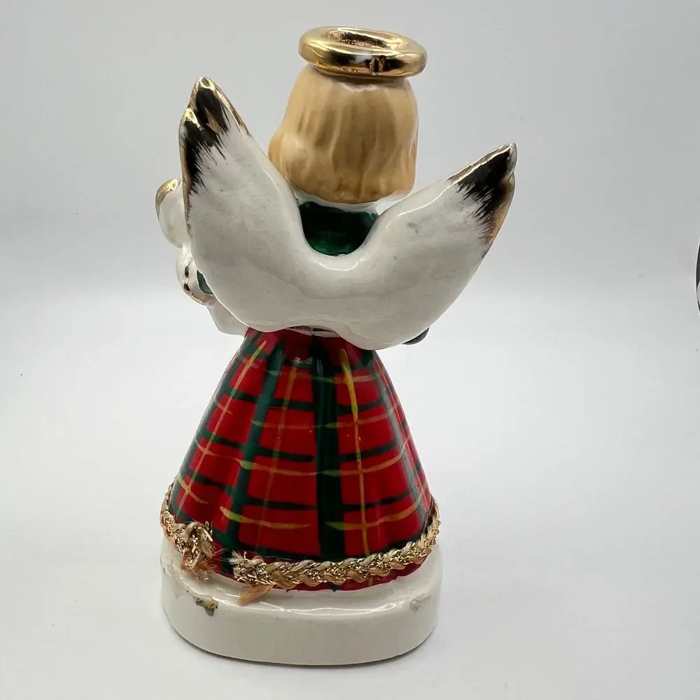Vintage 50s Art Gift Angel Of Scotland Figurine Porcelain Girl 1958 Japan 4.25